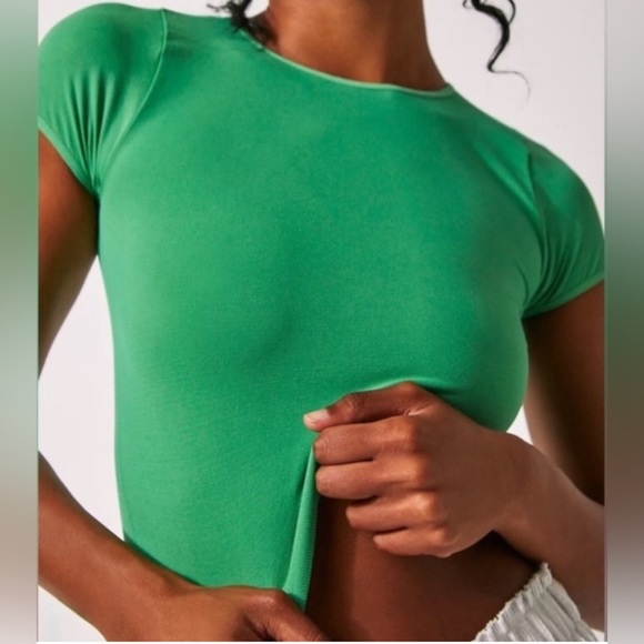Free People Intimately | Cap Sleeve Seamless Cami NWOT | Green - Picture 2 of 8
